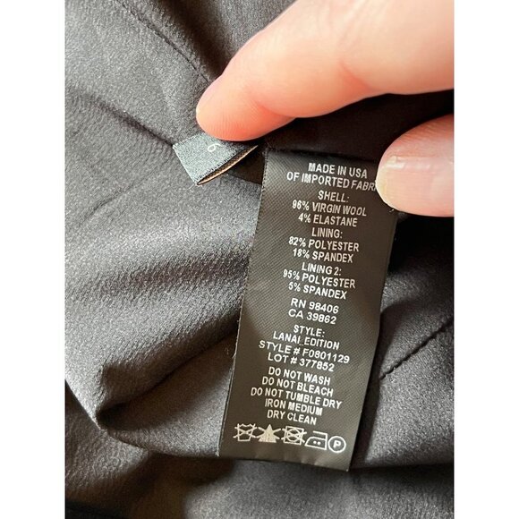 Theory Lana Edition 4 Open Front Blazer Virgin Wool Black Size 6‎ - Picture 10 of 13